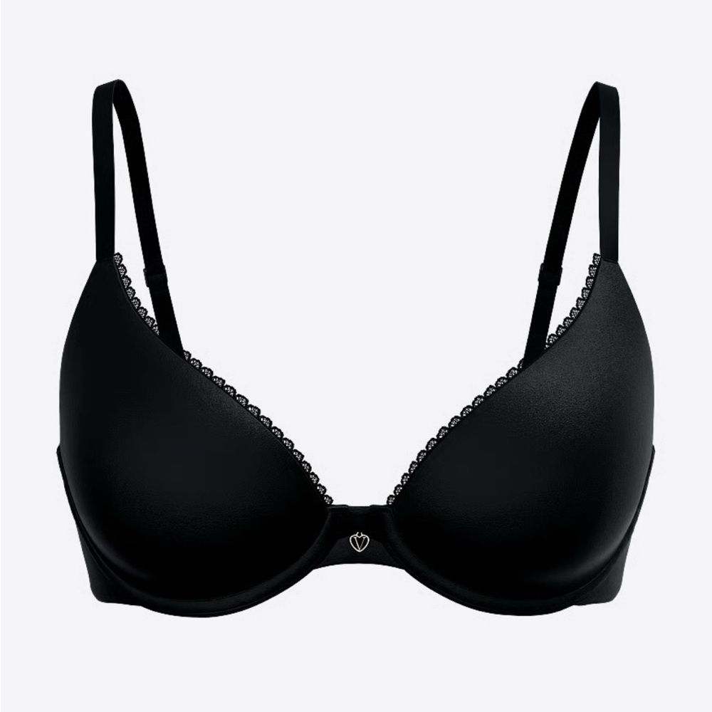 Body by Victoria's Secret 38B Perfect Shape Smooth Push-Up Bra Black Plus Size